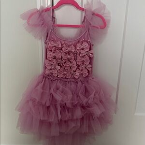 Tutu Du Monde Mauve Tulle Kids ballet bow Dress